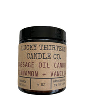Load image into Gallery viewer, Cinnamon /Vanilla Massage Oil Candle